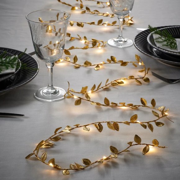 IKEA 2 STRALA LED string light garland, gold leaf - Picture 10 of 16